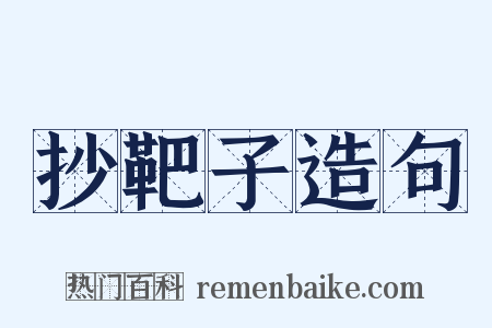 抄靶子造句是什么意思的图片